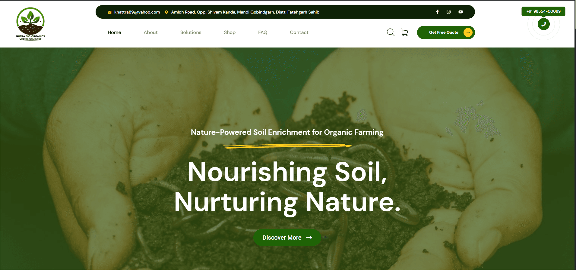Nutra Bio-Organics project screenshot