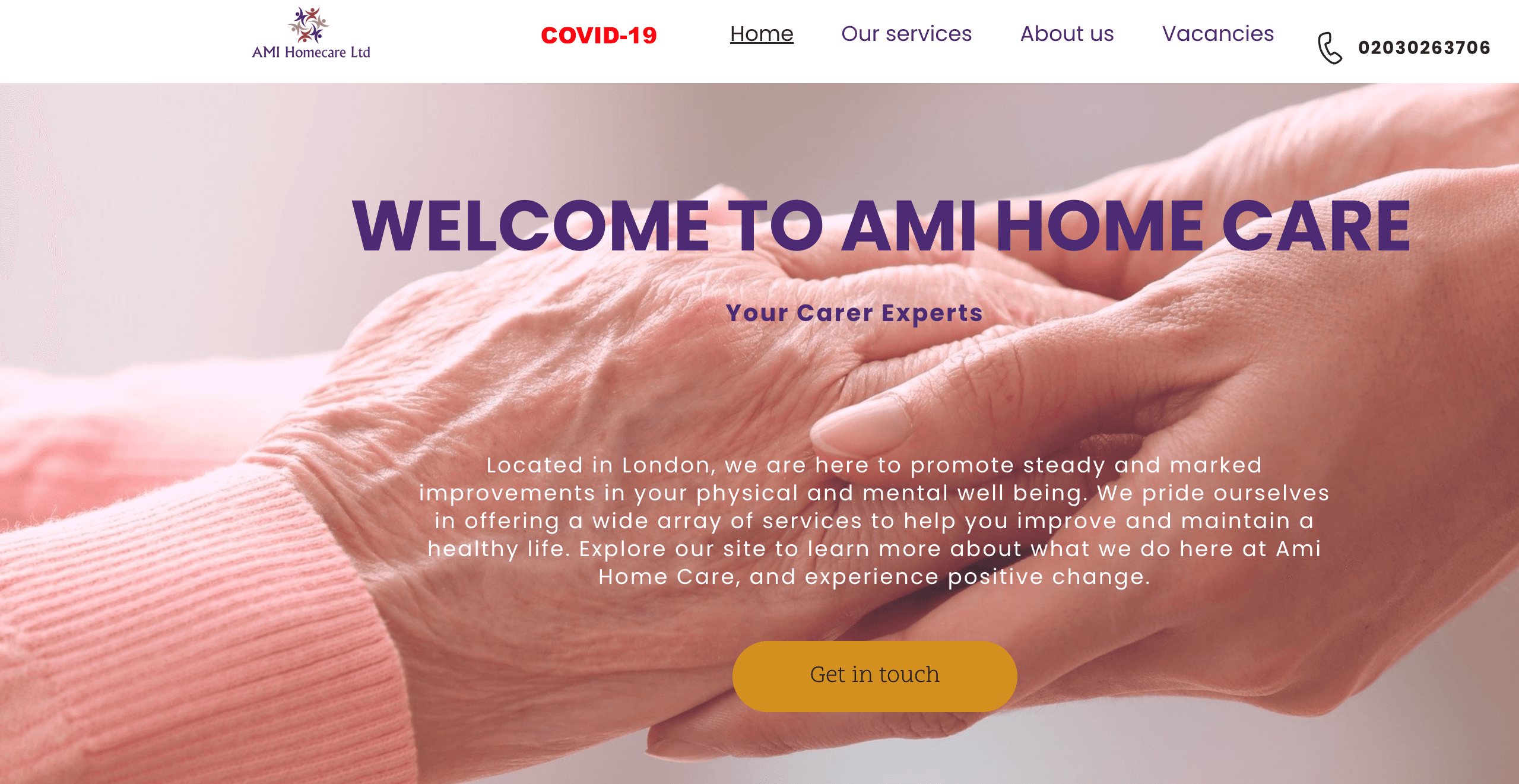 AMI Homecare project screenshot